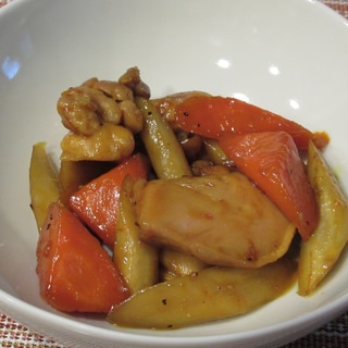 カレー風味！鶏肉と根菜の煮物